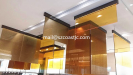 Resin/PVB brown color laminate glass